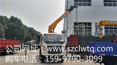 新疆布爾津沖乎爾水電站在湖北程力訂購一臺國四福田時(shí)代中馳隨車吊圖片